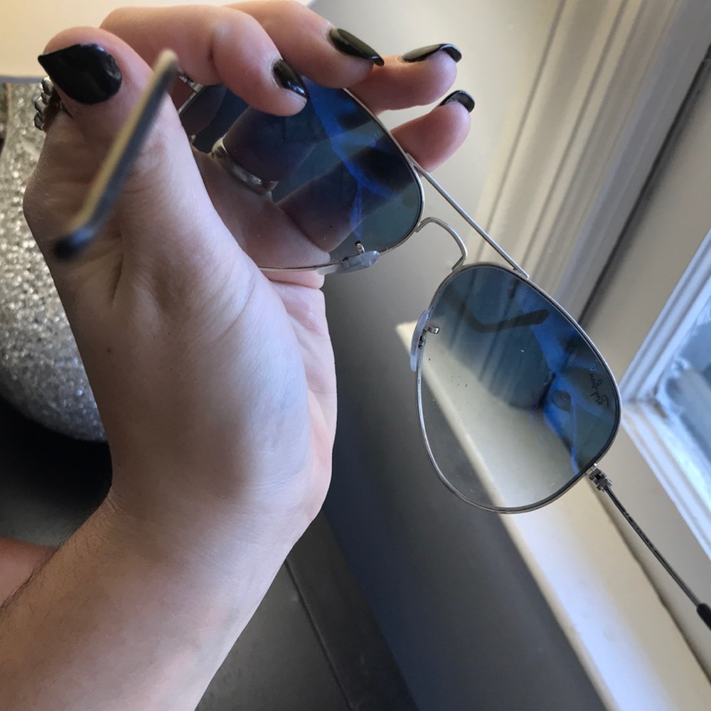 Aviator Blue Ombré Ray Bans - Picture 6 of 8